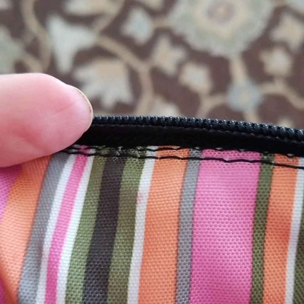 Swiss Wristlet Cosmetic Bag Black Zip Top